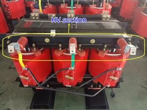 SCB10/11 1250 KVA 10 / 0,4 Kv 3-Phasen-Hochspannungs-Trockentransformator aus Gießharz